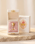 Rose Otto essential oil in velvet presentation box with packaging