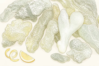 Top note, illustrated: bright, lemony frankincense